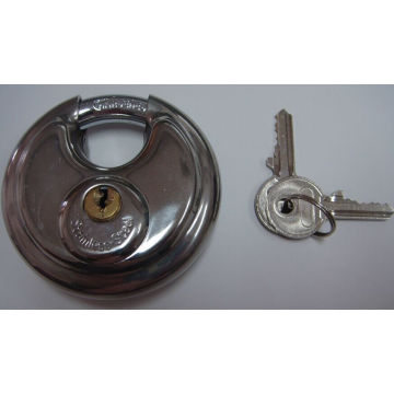 Cheap Shengli Stainless Steel Round Disc Padlock with Flat Key